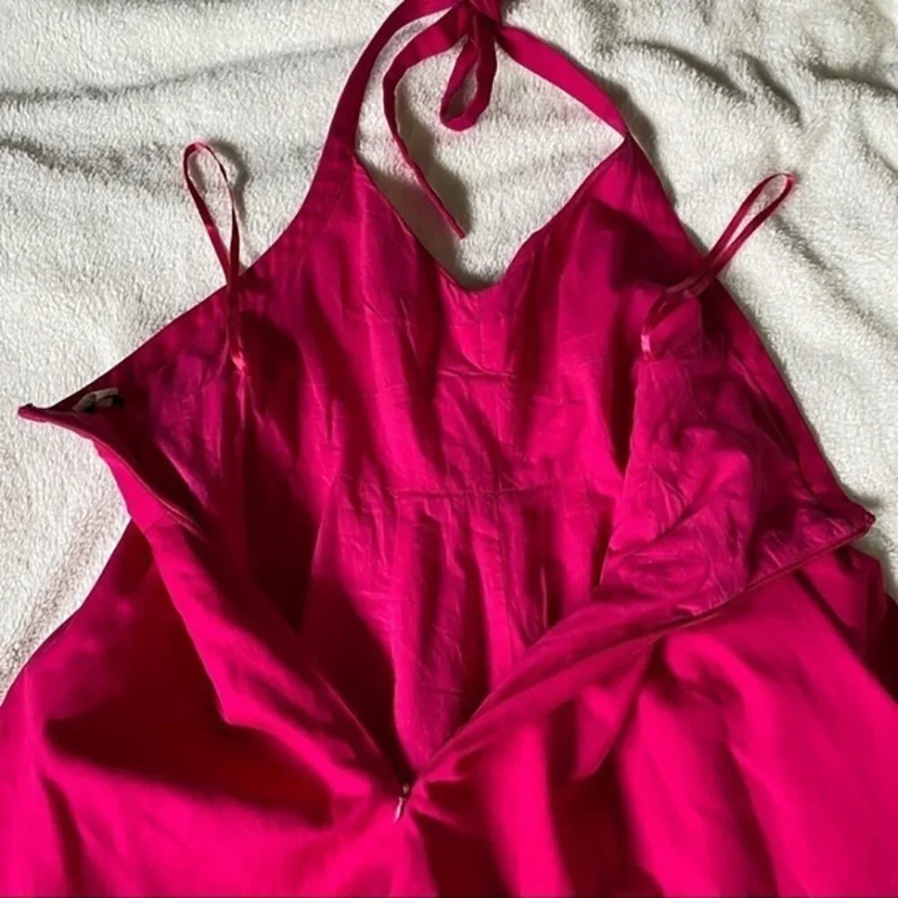 Crew Hot Pink Halter A-line Pinup dress​​​​​ - Picture 5 of 5